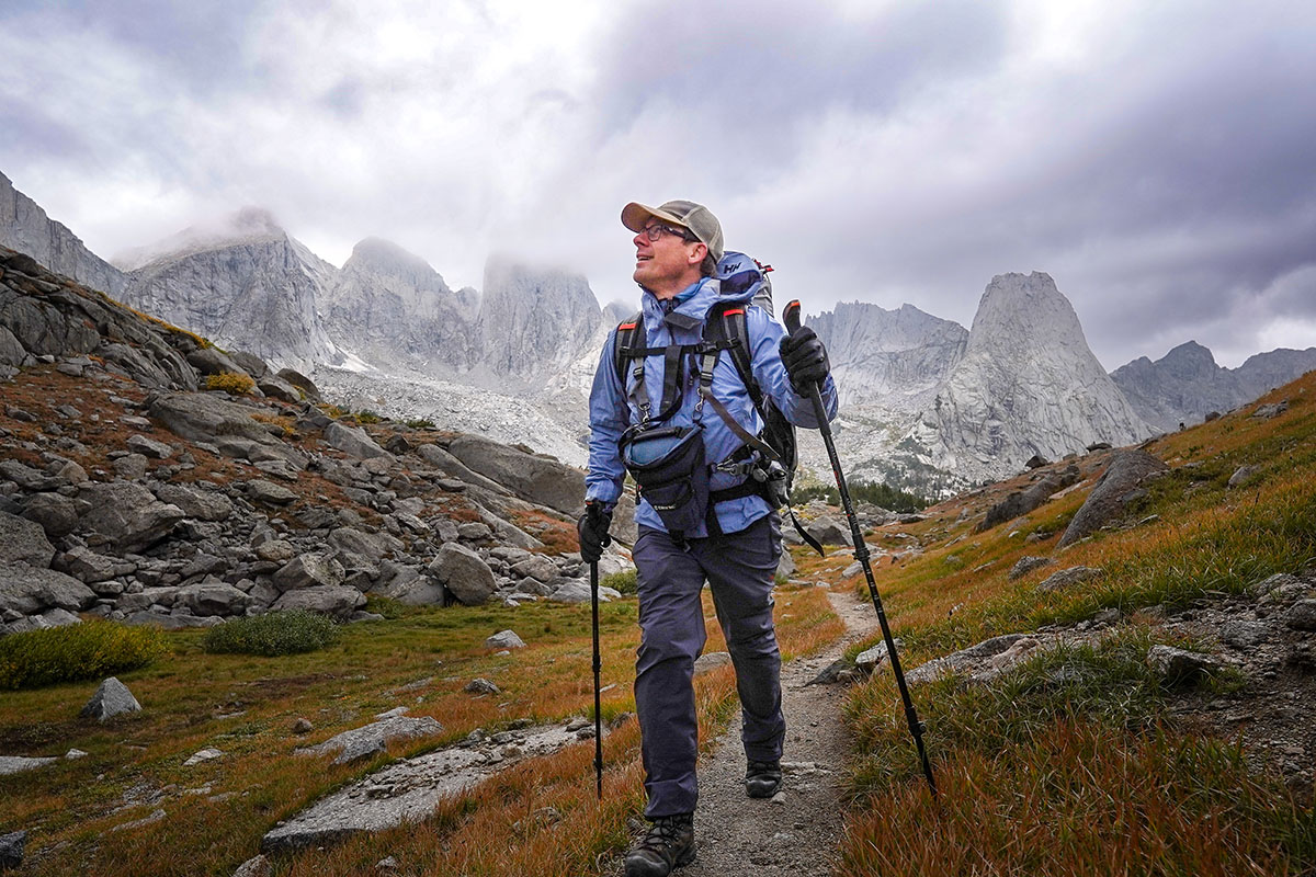 Hiking in moody weather in the Wind River Range, Wyoming